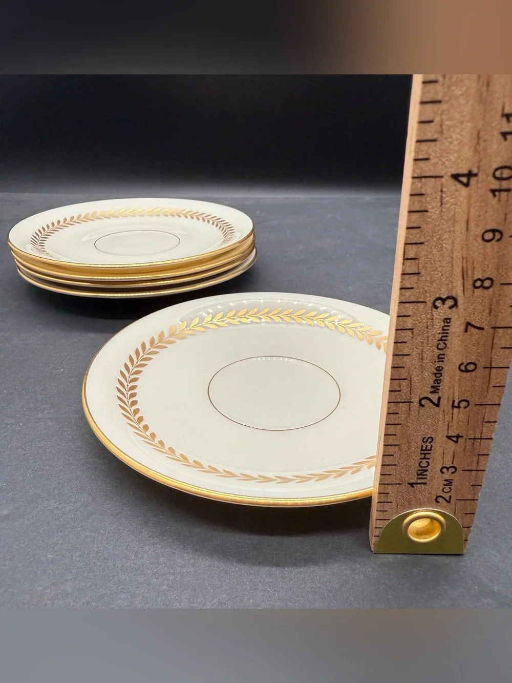 Lenox Imperial China Ivory Gold USA Saucer 5 3/4